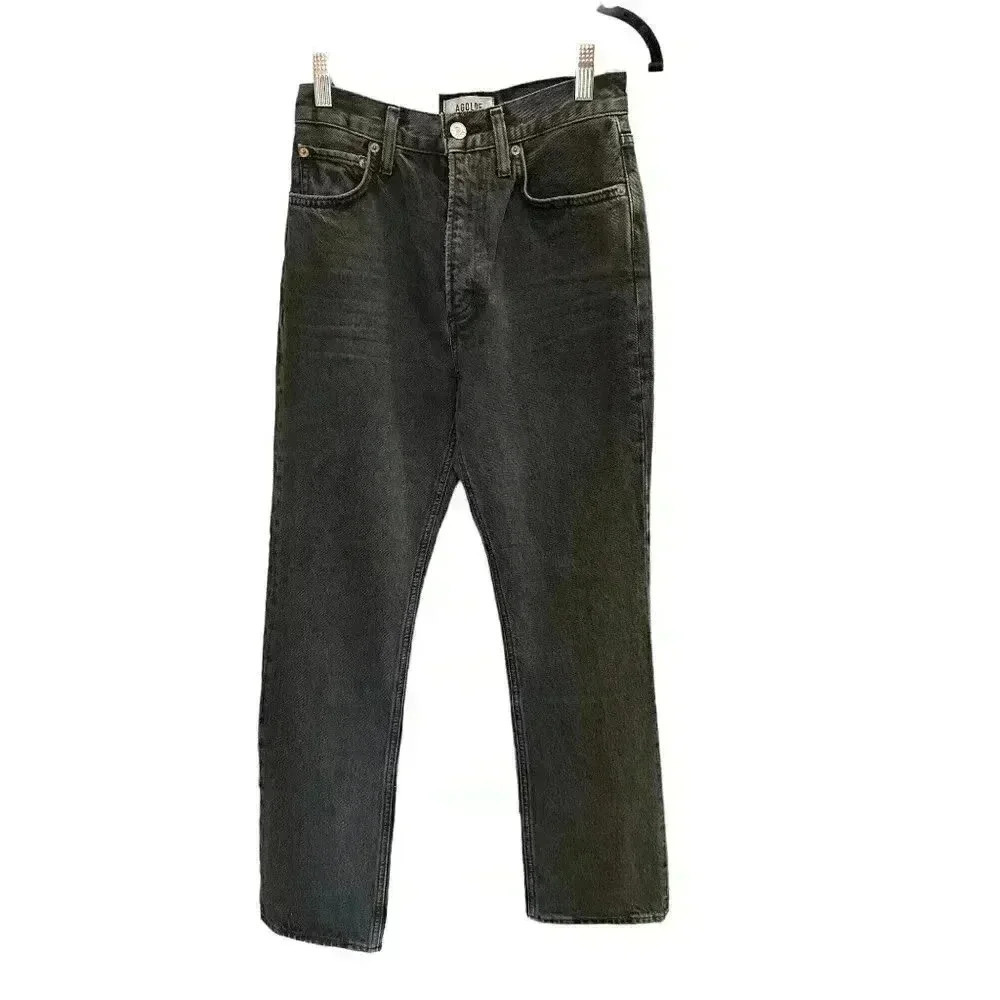 Agolde Vintage Boot HIgh Rise Distressed Jeans in Color Percolate, Size 24 NWT